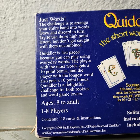 Quiddler Card Game Make Short Words With Cards to Win Family Game Night Perfect - Picture 2 of 6